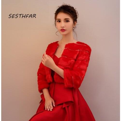 Bridal Cloak Bolero Long Sleeve Warm Bridal Shawl Stole Faux Fur Wrap Bolero Wedding Cape Wedding Shawl Fur Cape Winter PJ043