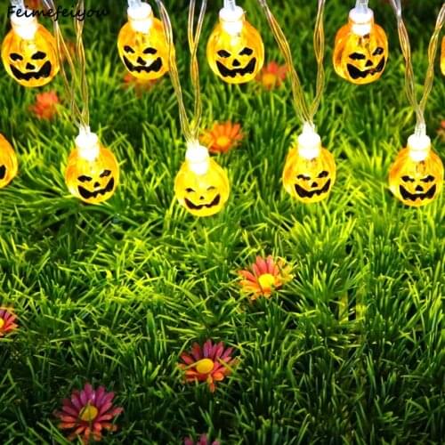 Feimefeiyou usb power Little pumpkin style Led Fairy String Light For Halloween Christmas Party Outdoor Decorations