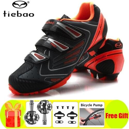 Tiebao Cycling Shoes Sapatilha Ciclismo Mtb Mountain Bike Racing SPD Pedals Sneakers Men Athletic Riding Bicycle Bicicleta