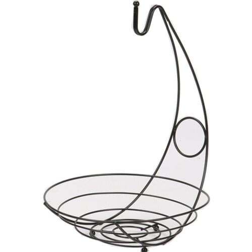 Banana Hook Tree Hanger With Fruit Bowl Basket Stand Apple Orange Dining Table Kitchen Counter Organizer