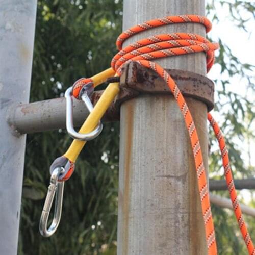 8MM Thickness Outdoor Climbing Rope Safety Escape Rope With Carabiner Survival Equipment For Mountaineering Climbing Accessories