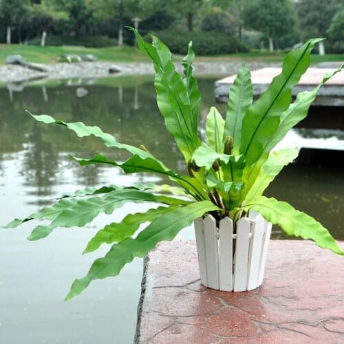 Green Artificial Fern Leaves Flower Decorative Grass Artificial Plant Leaves Potted Home Wedding Hotel Decorated Tropical Leaves