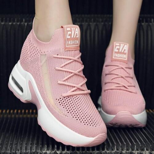 Autumn Shoes for Women High Heels Casual Shoes Outdoor Platform Sneakers Ladies Walking Footwear Sapatos De Aumento De Altura