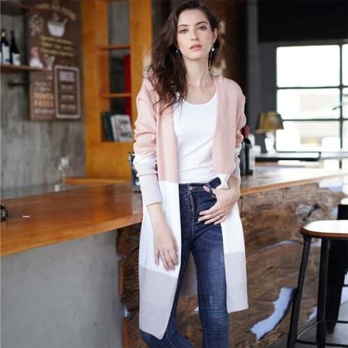 Women Knitted Cardigans Sweater Fashion Autumn Long Sleeve Loose Coat Casual Button Outerwear Solid Female Tops Sweater 2021