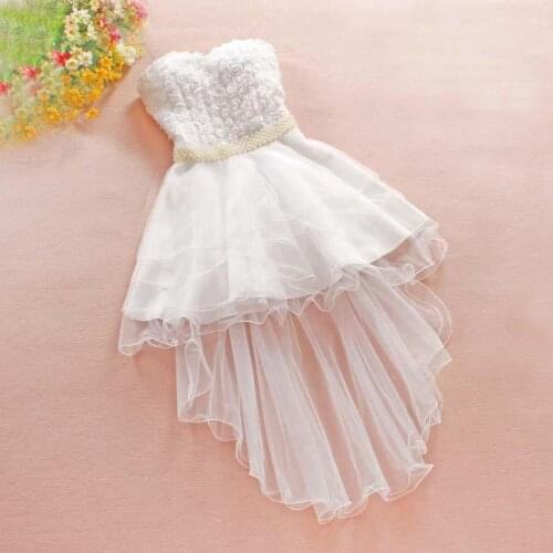 2020 New Version Of Korean Style Irregular Women Dress Swallowtail Dress Vestidos Mujer Beading Floral Dress Free Shipping