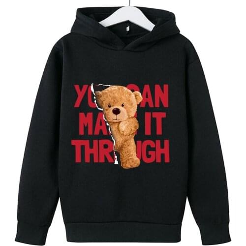 Winter Sportwear Girls Pullovers baby Clothing Toddler Boy Sweatshirts Kids Cartoon Bear Hoodies 3-16Years Long sleeve Sweater