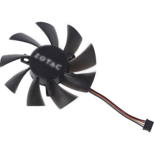 2Pcs 85mm/3.35in T129215BU VGA Fan for Geforce GTX Bore Diameter 40/42mm Radiator Graphics Card Cooling Fan 4Pin 12V0.5A