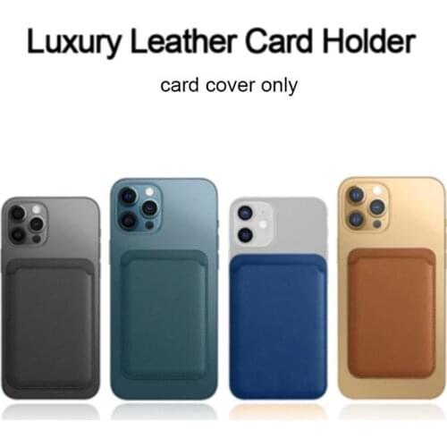 1Pcs Universal Wireless Charging Magnet Case For IPhone 12 Mini Pro Max Cell Phone Wallet Credit ID Card Pocket Charger Holder