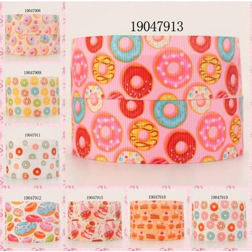 10yards -different sizes -sweet cake ribbon printed Grosgrain Doughnut ribbon 19047908