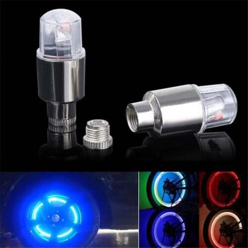 2pcs Bike Light With Battery Mountain Road Bike Bicycle Lights Leds Tyre Tire Valve Caps Wheel Spokes Led Warning Light #W5