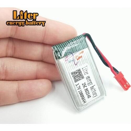 20pcs/lot 3.7V 1000mAh li-polymer beauty Linda X400 X300C X800 aircraft HJ818 HJ819 902540 Lipo battery 25c