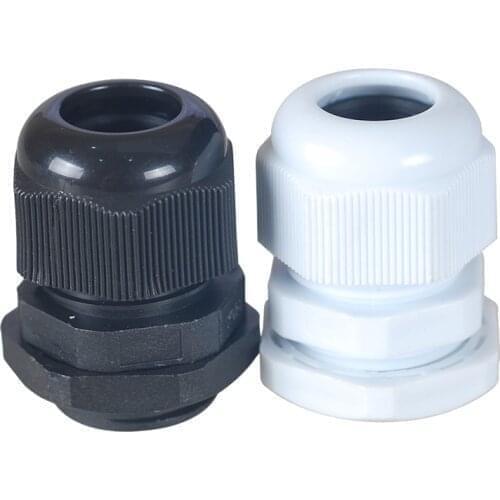 50pcs M30 x1.5 Cable Gland Connector IP68 Waterproof Nylon Plastic PA Wire Cable Joint Glands for 16-20mm