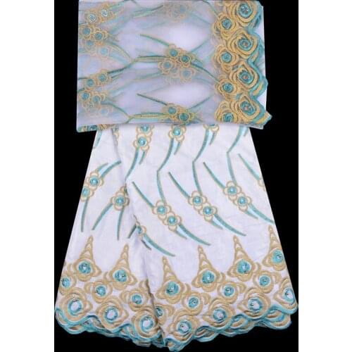 African Fabric Bazin Riche Fabric Tissu Africain Embroidered Bazin Riche With Tulle Lace Set African Lace Fabric 1301