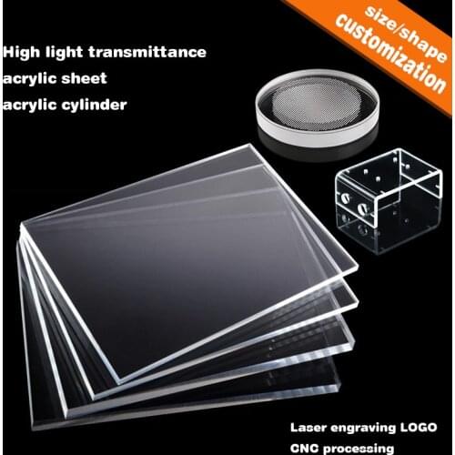 Acrylic Sheet Transparent Plastic Plate Processing Custom Manual DIY Material Plexiglass Laser Engraving