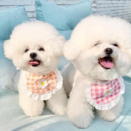 Cute Dog Bandana Scarf Korea Cute Dog Smiling Bib Pet Bunny Saliva Towel Ins Bib Dogs Cats Bibs Pet Grooming Accessories