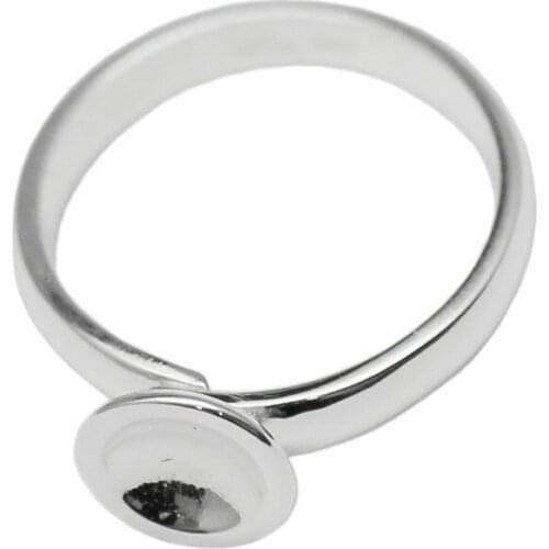 Beadsnice Elegance 925 sterling silver Blanks Fit 6 mm Round Bezel Setting Jewelry Findings Adjustable DIY Making Rings