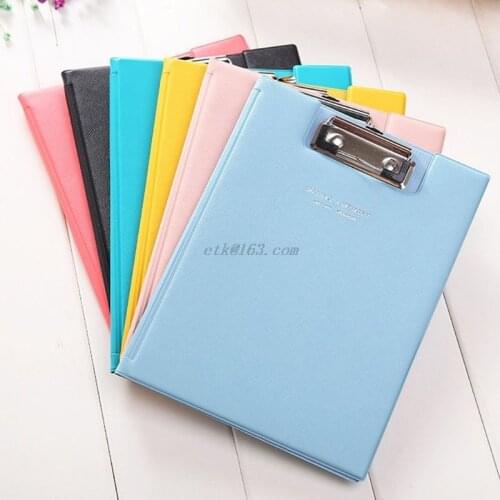 A5 Waterproof Clipboard Writing Pad File Folder Document Holder School Office Stationery Supply Random Color