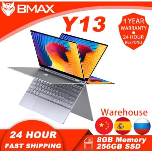 BMAX Y13 Notebook Computer 13.3 Inch 8GB RAM 256GB SSD Intel N4120 Laptops Window 10 1920×1020 Display with Blutooth Wifi