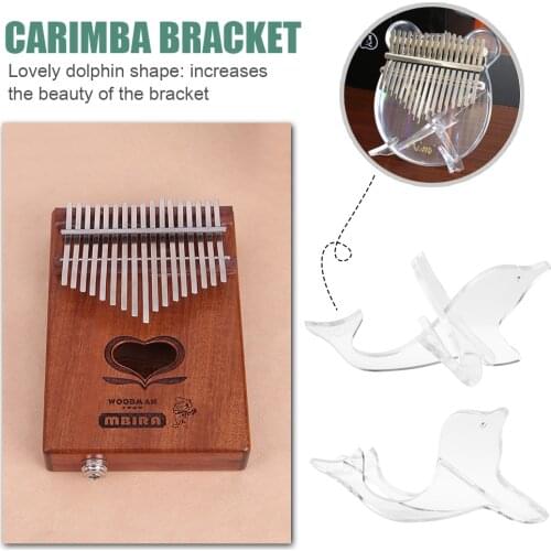 Transparent Crystal Acrylic 10/17 Keys Kalimba Holder Stand Portable Thumb Finger Piano Display Rack Support Bracket
