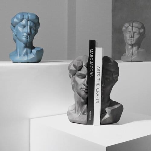European Style Simple Male God Color David Bookend Ornaments Venus Figure Sculpture Relief Model Room Living Room Accessories
