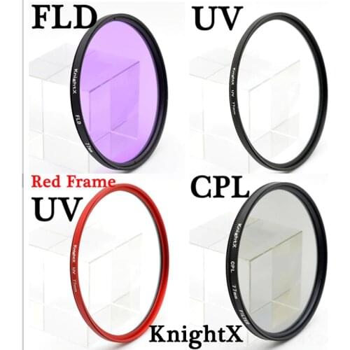 KnightX 49 52 55 58 62 67 72 77 mm FLD UV CPL lens Filter for nikon Canon Sony lens accessories camera d5200 d3300 d3100 canon