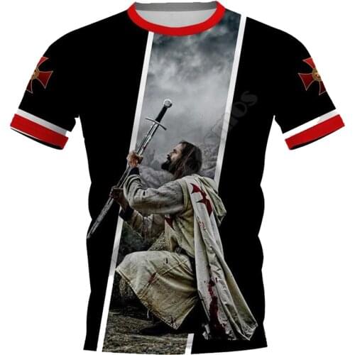 Knight Templar Warrior 3D Printed t shirts women for men Summer Casual Tees Short Sleeve T-shirts Short Sleeve Drop Shipping 02