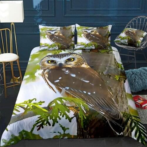 Animals 3 Quilt Cover Pillowcase 3Piece Comforter Bedding Set With Pillow Case Single Double Duvet Cover Home Decora