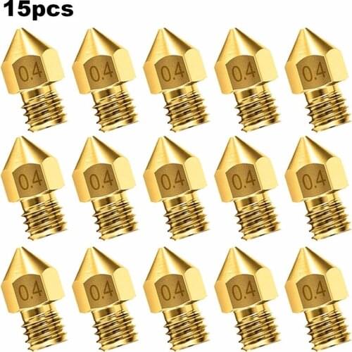 MK8 Brass Nozzle With M6 Thread 1.75mm Filament 3D Printer Parts 0.4mm Diameter 3D Printer Nozzle For Think3Dim Creality Anet