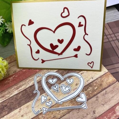 Love Heart Frame Metal Cutting Dies Stencils for Scrapbooking/photo Album Stamps Decorative Embossing DIY Cards