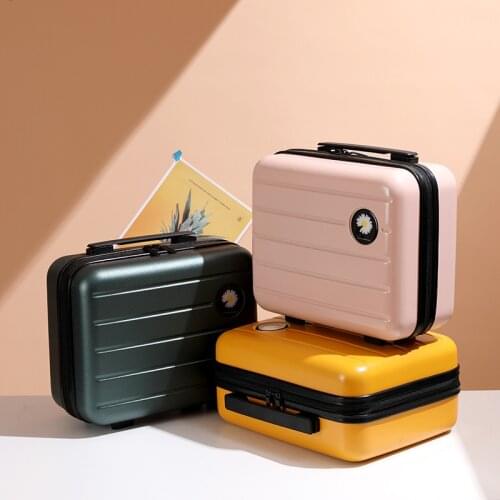 Mini Designer luggage bag 16 inch suitcase cosmetic box carry on luggage New Fashion make up bag Travel Waterproof makeup case