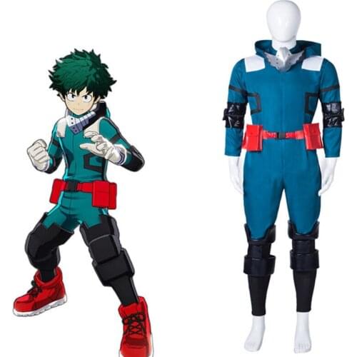 My Boku No Hero Academia Costume Midoriya Izuku Blue Battle Uniform Cosplay Gift