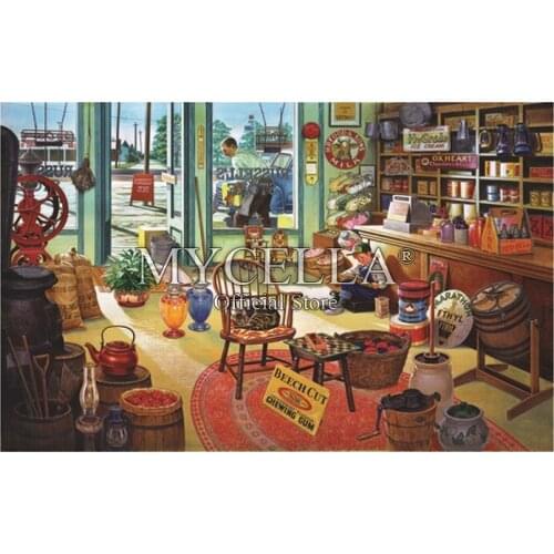 Cartoon 5d Diy Diamond Painting Arts Diamond Embroidery Russels General Store Diamond Mosaic Rhinestones Cross Stitch Gifts