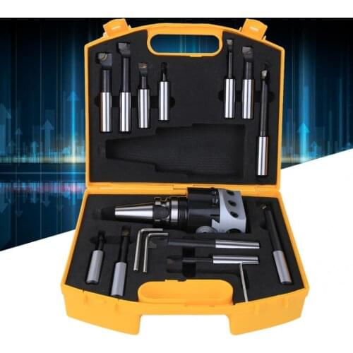12Pcs/set CNC Boring Cutter Set High Hardness 40CR Milling Tools Kit F1-18 75mm Head Diameter