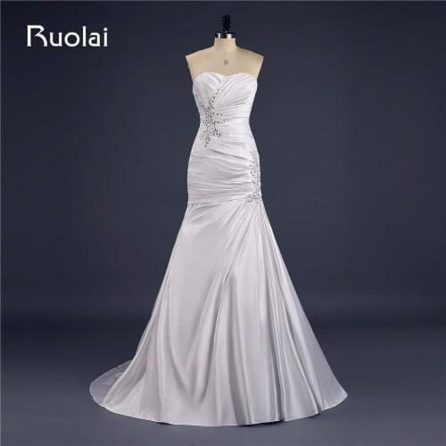 Ruolai Satin Wedding Dresses