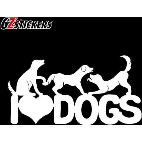 Sixsub 1pcs I LOVE MY DOGS 40x25CM 3D Car Styling Sticker Funny Car Stickers and Decals