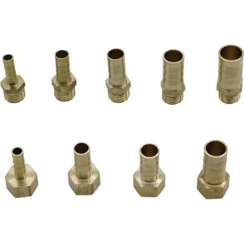 1/4" Female/Male Connector to 6/8/10/12/14mm Barb Joiner Aquarium Air Pump Fish Tank Hose Fittings Pipe Adapter 2 Pcs