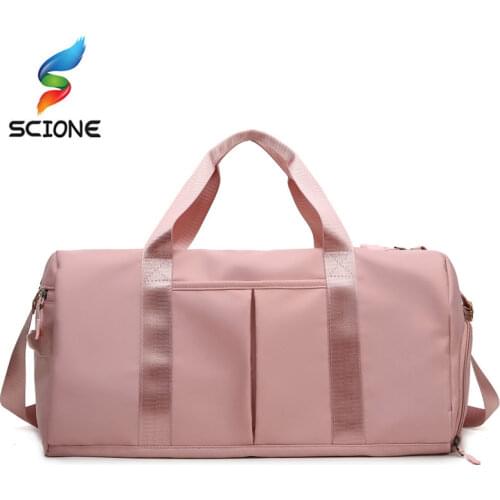 Outdoor Gym Bags Waterproof Nylon Sports Training Fitness Travel Handbag Yoga Mat Sport Men Women With Shoes Compartment XA337Y
