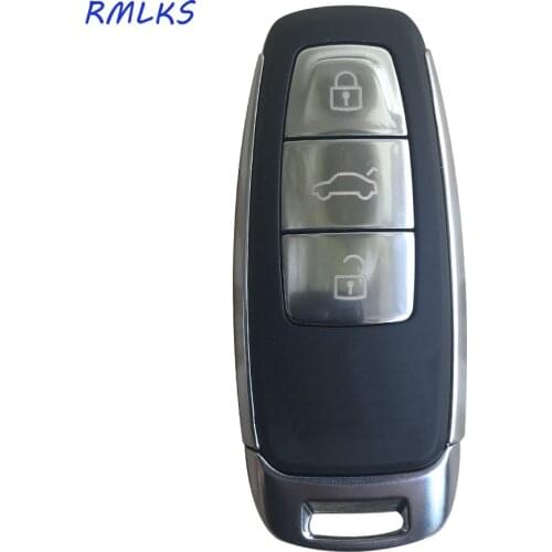 New Car Remote Key Shell Keyless Smart Case Fob Blank For Audi A6L A7 A8 Q8 E-Tron C8 D5 2019 Accessories