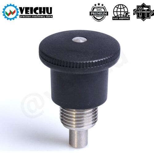 VCN218 Stainless Steel Dowel Black Knob Non Lock-Out Index Plungers Fine/Coarse Thread Mini Indexing Plunger