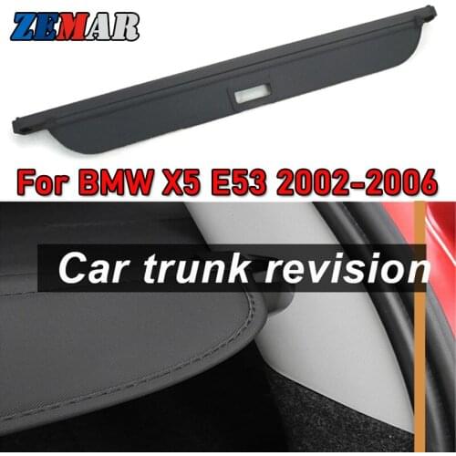 1set for BMW X5 E53 2002 2003 2004 2005 2006 Rear Partition Curtain Screen Shade Trunk Security Shield Auto Accessories Black