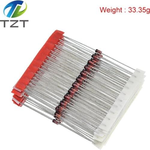 TZT 140PCS 14values*10pcs=140pcs 1W Zener diode kit DO-41 3.3V-30V component diy kit