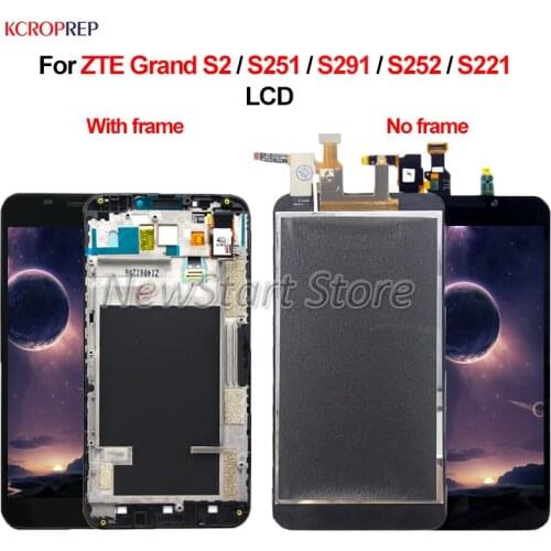For ZTE Grand S2 S 2 S II LCD Display Touch Screen Digitizer Assembly Accessory 5.5" For ZTE S2 S 2 S II S251 S291 S252 S221 lcd