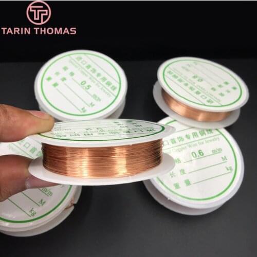 1 Roll 0.3MM 0.4MM 0.5MM 0.6MM 0.8MM 1MM Copper Color Can make shape Copper Metal Wire Diy Findings Accessories