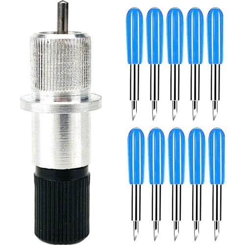 10pc 60 Degree High Quality Plotter Blades Vinyl Cutter Knife for Roland Cutting Plotter Engraving Machine + 1pc Blade Holder