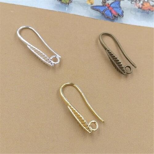 100Pcs 4 Colors 10*20MM Earring Clasp Jewelry Findings Diy Hooks for Earrings