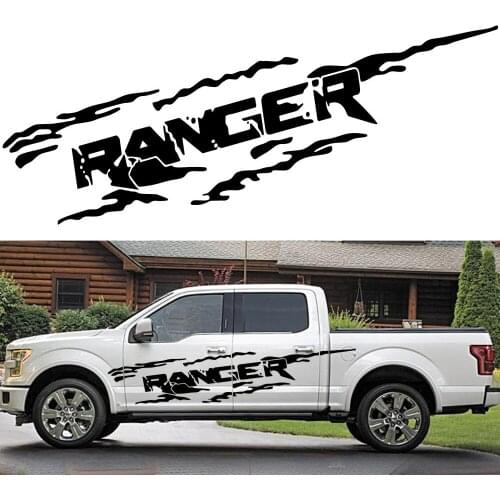2PCS Off-road vehicle styling door side car sticker Ford Ranger Raptor pickup car vinyl film personality decorative accessories