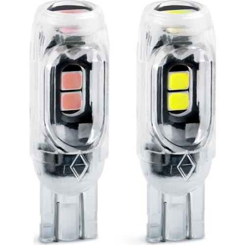 2pcs T10 W5W Led Canbus Bulbs 168 194 No Error Led Parking Lights Interior Dome Lights 5SMD 2835 White 12V for Audi BMW Benz