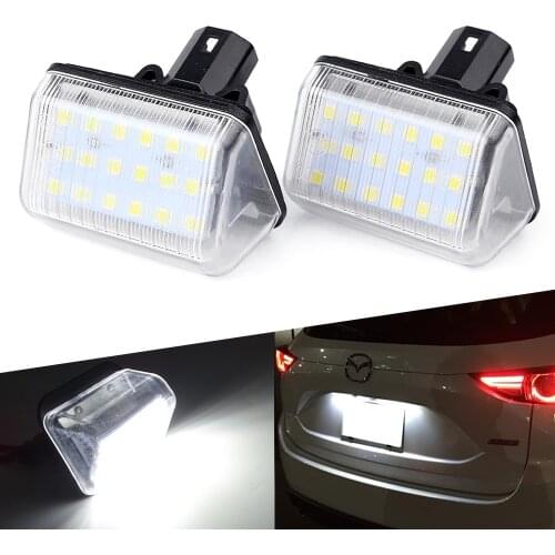 2pcs CANBUS LED Number License Plate Lights for Mazda 6 CX5 CX-52013-2014 CX-7 2007-2012 Speed 6 2006-2007 Auto Lamp 6000K White