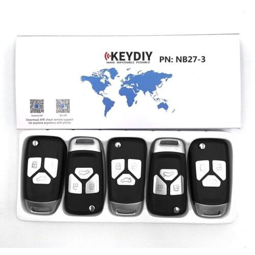 5pcs KEYDIY KD900 NB Series Remote Control KD NB27-3 Key for KD900+ Key Programmer URG200 Machine