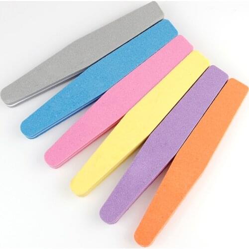 5pcs/lot 17.8cm*3cm*1.3cm Sunshine Nail Art Files Slim Sanding Set Nail Buffers Polish Gel Tools 100/180 Manicure Nail Files